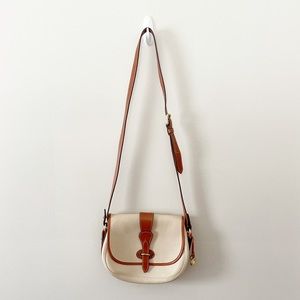Vintage Dooney and Bourke All Weather Leather Crossbody Saddle Bag